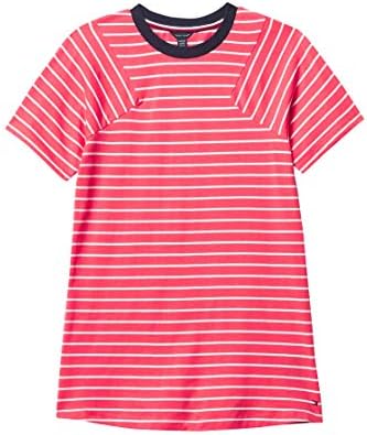 Tommy Hilfiger Girl's Striped Pieced Sleeve Dress (Big Kids) Paradise Pink Large (12-14 Big Kids) Tommy Hilfiger