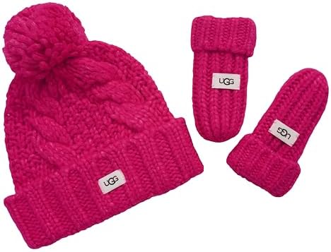 UGG Infant Cozy Knit Set Soft Beanie and Plush-Lined Mittens UGG