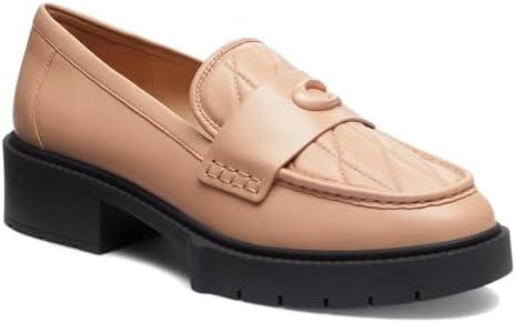 Coach® Leah Loafers for Women – Leather and Synthetic Construction – Cushioned Insole – Round Toe COACH