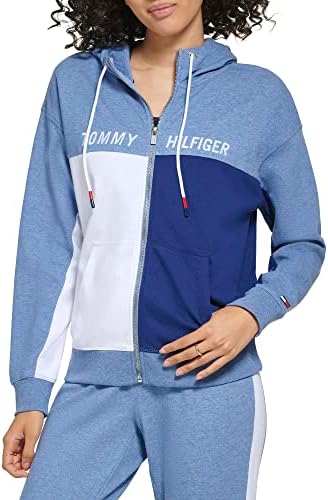 Женская толстовка Tommy Hilfiger из мягкого и удобного флиса с цветными блоками и полной застежкой-молнией Tommy Hilfiger