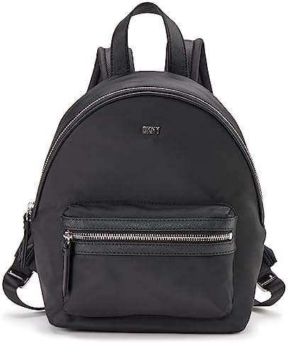 DKNY Casey Medium Backpack, Black/Silver DKNY