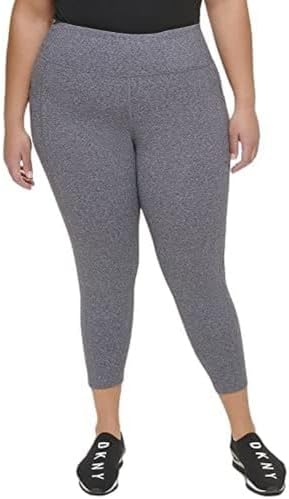 DKNY Women's Plus Size High Waist Metallic Logo Legging DKNY