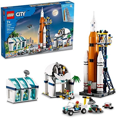 LEGO City Rocket Launch Center Building Toy Set 60351, NASA-Inspired Space Toy with Rocket, Launch Tower, Observatory, and Mission Control, Pretend Play Space Toy for Kids Boys Girls Age 7+ Years Old Lego