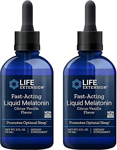 Liquid Melatonin Natural Citrus-Vanilla Flavor by Life Extension - 3mg- 2 Bottles Life Extension