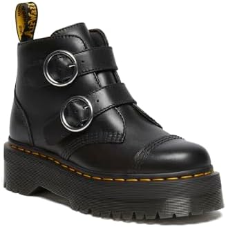 Dr. Martens Women's Devon Circle Leather Platform Boots Fashion Dr. Martens