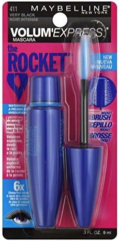 Водостойкая тушь для ресниц Volume' Express The Rocket, очень черная, 2 упаковки по 9 мл Maybelline