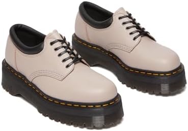 Dr. Martens 8053 Quad - Shoes for Women - Leather Upper - Padded Collar - PVC Midsole - Air-Cushioned Outsole Vintage Taupe UK 5 (US Men's 6, Women's 7) Medium Dr. Martens