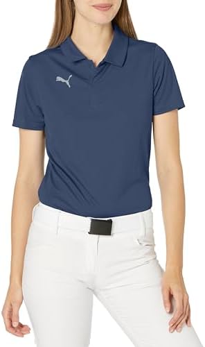 PUMA Women's teamLIGA Sideline Polo, Peacoat White PUMA