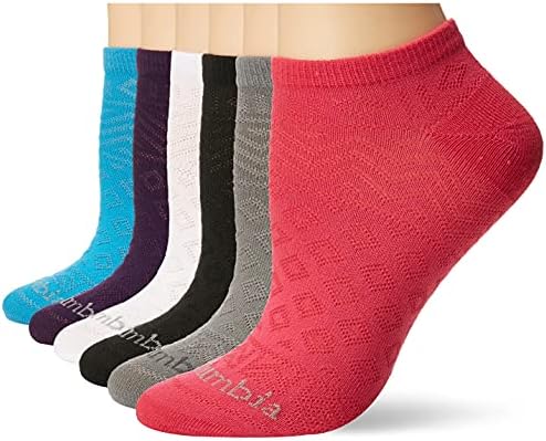 Columbia Women's 6 Pack Mesh No Show Socks Columbia