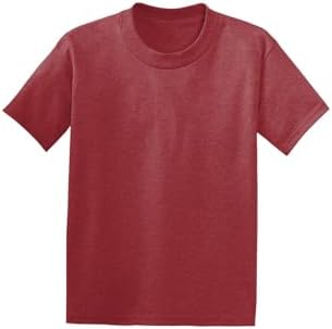 Hanes EcoSmart™ Youth Short Sleeve T-Shirt L Heather Red Hanes