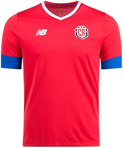 New Balance Costa Rica Home Men's Soccer Jersey 22/23 (as1, Alpha, xx_l, Regular, Regular, XX-Large) Red New Balance