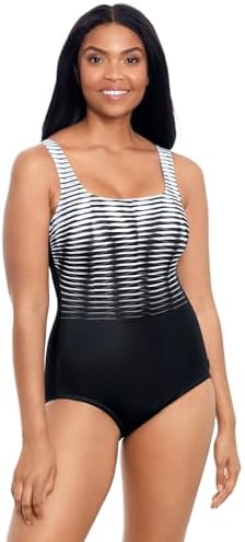 Reebok Women's Swimwear Sport Fashion Endless Endurance Scoop Neckline Soft Cup One Piece Swimsuit Reebok