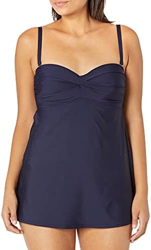 DKNY Women's Sweetheart Twist Front One Piece Swimsuit DKNY