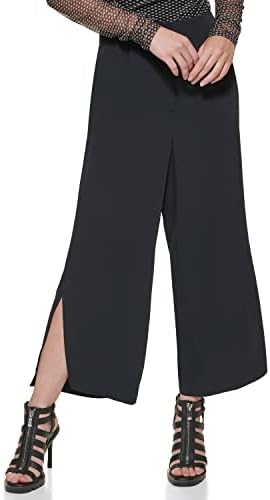 DKNY Women's Cropped Side Slit Button Pant DKNY