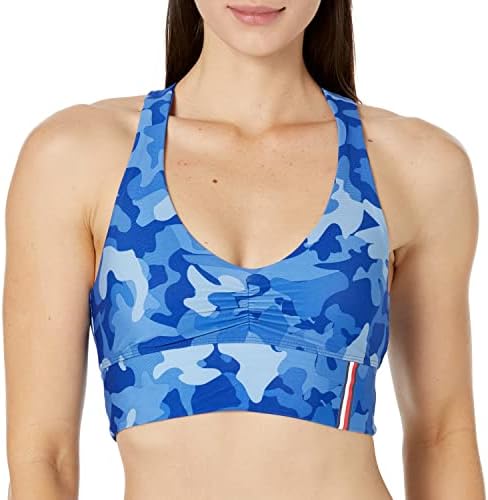 Tommy Hilfiger Womens Sport Sports Bra,Lapis Combo,Medium Tommy Hilfiger