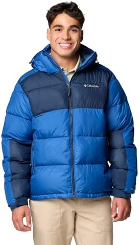 Columbia Men's Pike Lake II Hooded Jacket, Mountain Blue/Collegiate Navy, XX-Large Columbia