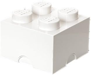 Room Copenhagen, LEGO Storage Brick Box - Stackable Storage Solution - Brick 4, White (40030635) Room Copenhagen