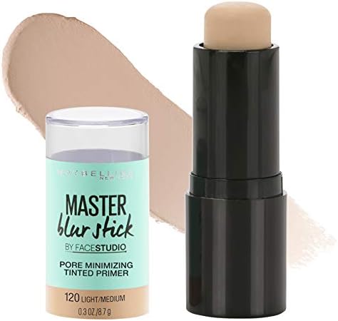 Maybelline New York Facestudio Master Blur Stick Primer Makeup, Light/Medium, 0.3 oz. MAYBELLINE