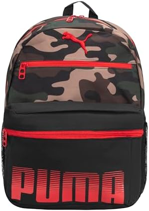 PUMA unisex child Meridian Backpacks, Black/Metallic, Youth Size US PUMA