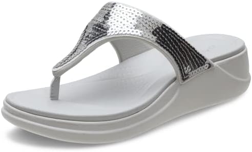 Crocs Women's Boca Wedge Flip Flops, Platform Sandals Crocs