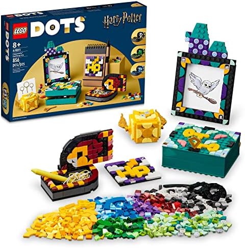 LEGO DOTS Hogwarts Desktop Kit 41811, DIY Harry Potter Back to School Accessories and Supplies, Desk Décor Items and Patch Sticker, Crafts Toys Lego