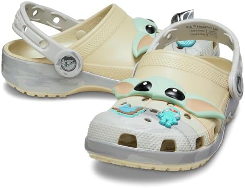 Crocs Boy's Classic Star Wars Clogs (Little Big Kid) Grogu K Bone Crocs