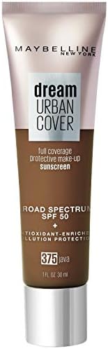 Maybelline Dream Urban Cover Flawless Coverage Foundation Makeup, SPF 50, Fair Porcelain MAYBELLINE