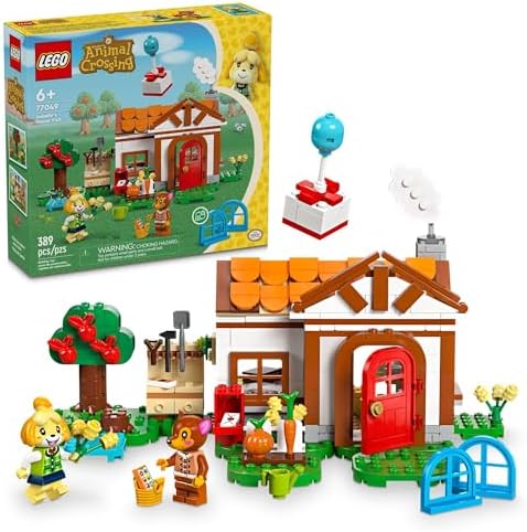 LEGO Animal Crossing Конструктор: Визит Исабель, 389 деталей, фигурки Фауны и Исабель, подарок для детей от 6 лет Lego