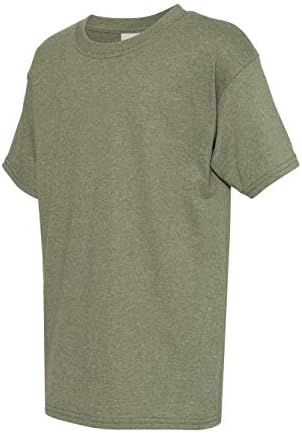 Hanes EcoSmart™ Youth Short Sleeve T-Shirt M Heather Green Hanes