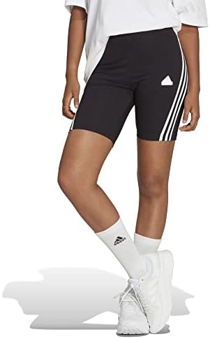 adidas womens Future Icon Three Stripes Biker Shorts Leggings, Black, X-Small US Adidas