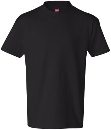 Hanes Boys Tagless 100% Cotton T-Shirt, Large, Black Hanes