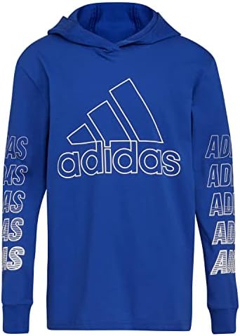 adidas Boys' Long Sleeve Cotton Bos Logo Hooded T-Shirt Adidas