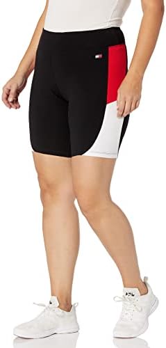 Tommy Hilfiger Women's High Rise Curve Colorblock Bike Short Tommy Hilfiger