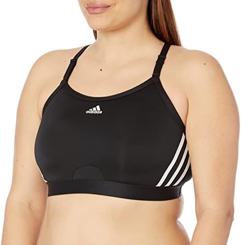 adidas Women's Training Light Support 3 Stripe Bra Adidas