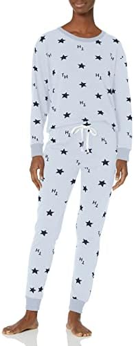 Tommy Hilfiger Women's Hacci Pullover and Jogger Sleep Pj Set Tommy Hilfiger