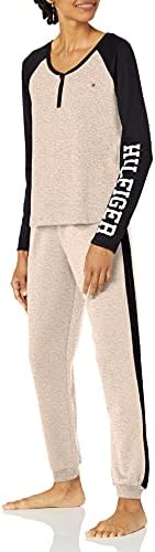 Tommy Hilfiger Women's Sleepwear Long Sleeve Henley & Jogger Pajama Set Tommy Hilfiger