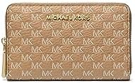 Michael Kors Jet Set Small Zip Around Card Case Brown/Black One Size Michael Kors