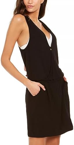 Calvin Klein Womens Pockets Dress Cover-Up Black L/XL Calvin Klein