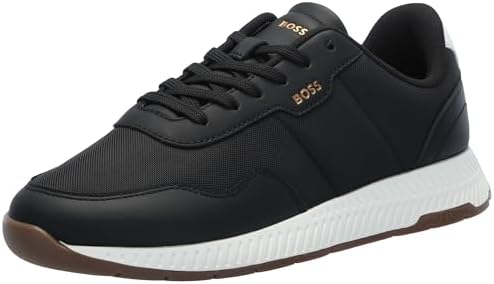 BOSS Men's Leather Mix Low Top Sneaker Boss