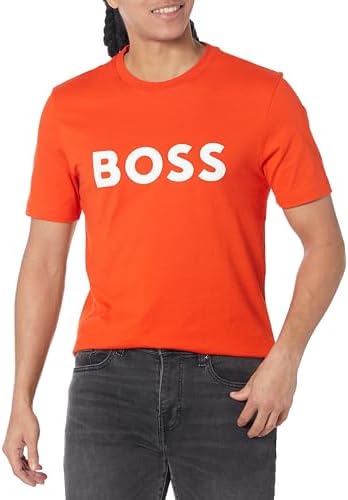 BOSS Men's Patch Logo Jersey Crew Neck T-Shirt BOSS