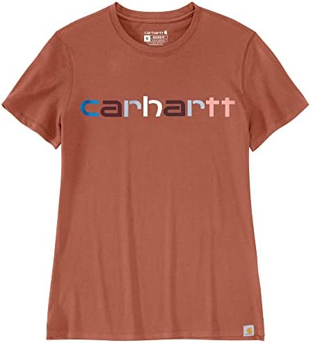 Женская легкая футболка Carhartt с многоцветным логотипом Carhartt