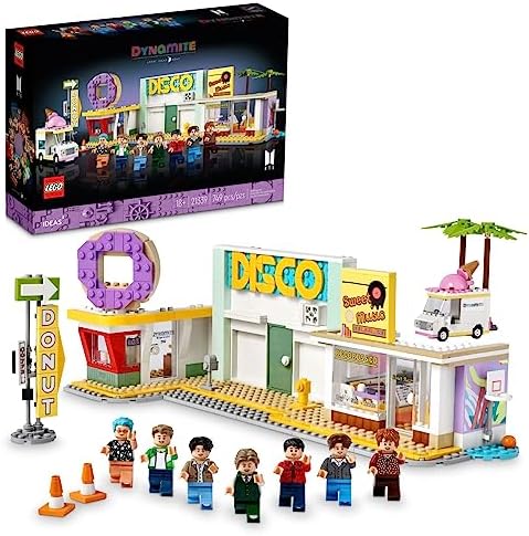 LEGO Ideas BTS Dynamite 21339 Model Kit for Adults, Gift Idea for BTS Fun with 7 Minifigures of The Famous K-pop Band, Features RM, Jin, SUGA, j-Hope, Jimin, V and Jung Kook Lego