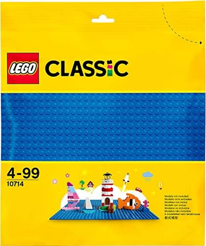 LEGO Classic Blue Baseplate Square 32x32 Stud Foundation to Build, Play, and Display Brick Creations, Great for Ocean and Water Landscapes, 11025 Lego