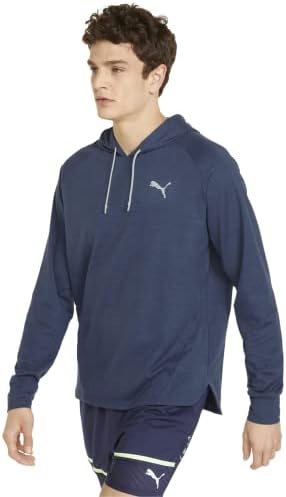 PUMA Men's Train Cloudspun Hoodie, Peacoat Heather, XX-Large PUMA