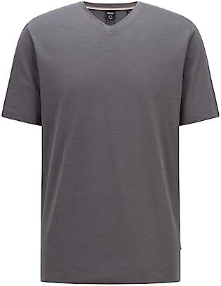 BOSS Hugo Men's Tilson Short Sleeve V-Neck T-Shirt Shirt, Navy, L BOSS