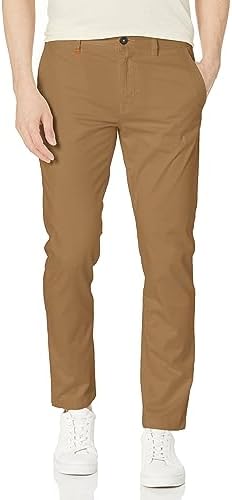 BOSS Men's Tapered Fit Cotton Blend Trousers BOSS