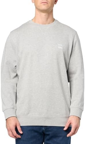 BOSS Men's Patch Logo French Terry Pullover Cotton Sweatshirt Boss