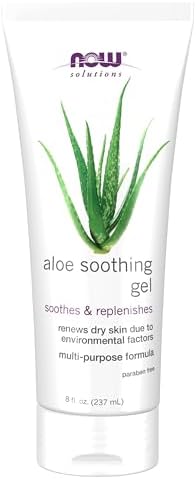 NOW Foods Solutions, Aloe Soothing Gel, Soothing and Replenishing After Sun, Multi-Purpose Formula, 8-Ounce NOW Foods