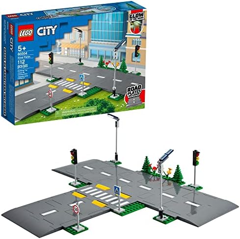 LEGO City Дорожные Плиты 60304 - Набор для Строительства, 112 деталей, Светящиеся элементы и деревья Lego