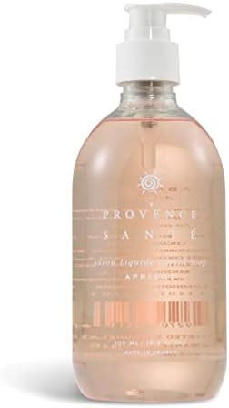 Provence Sante Natural Liquid Soap - Moisturizing Almond Oil Hand Soap with Ripe Apricot Scent - Elegant Pump Dispenser for Kitchen & Bath (16.9 oz) Baudelaire